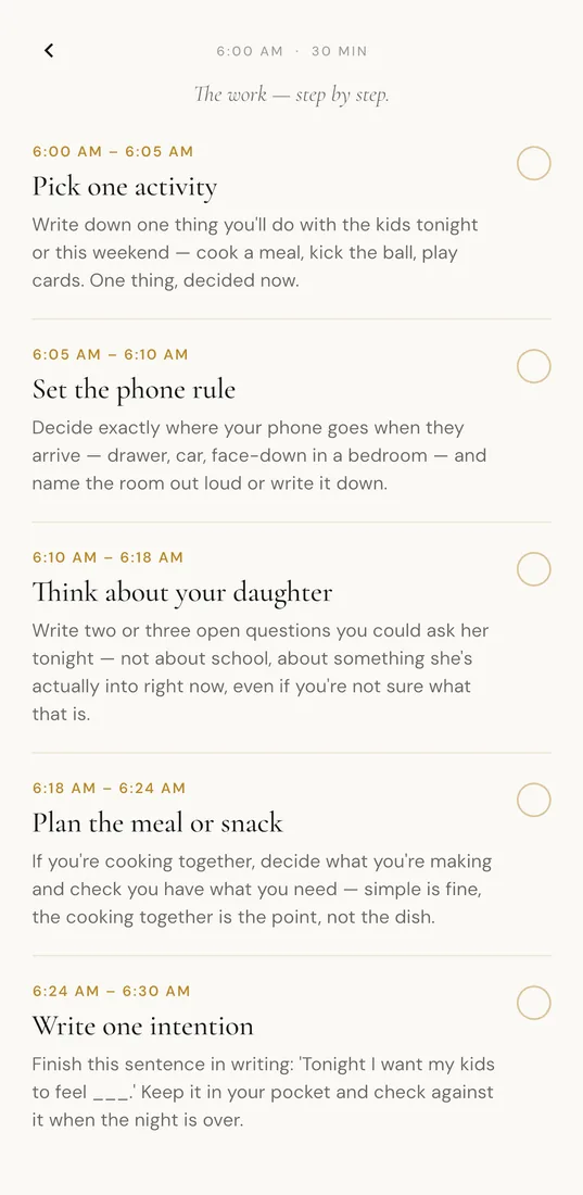 A relationships block, step by step